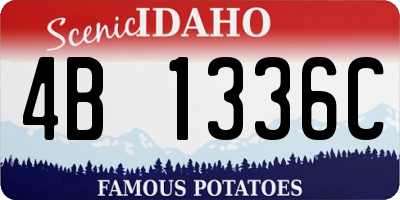 ID license plate 4B1336C