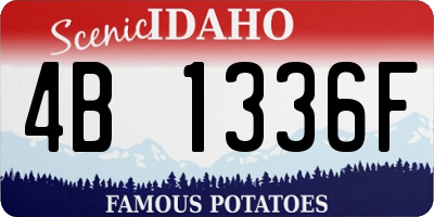 ID license plate 4B1336F