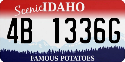 ID license plate 4B1336G
