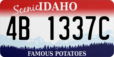 ID license plate 4B1337C