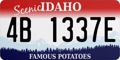 ID license plate 4B1337E