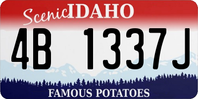 ID license plate 4B1337J