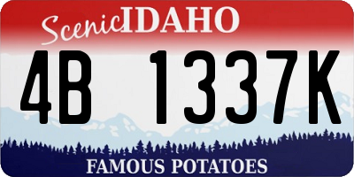 ID license plate 4B1337K