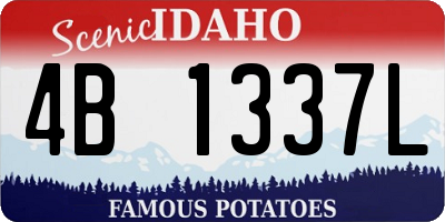 ID license plate 4B1337L