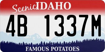 ID license plate 4B1337M