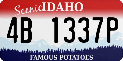 ID license plate 4B1337P