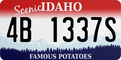 ID license plate 4B1337S