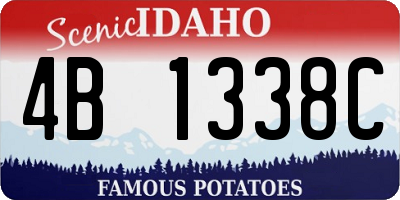ID license plate 4B1338C