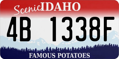 ID license plate 4B1338F