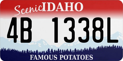 ID license plate 4B1338L
