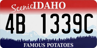 ID license plate 4B1339C