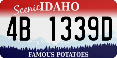ID license plate 4B1339D