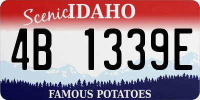 ID license plate 4B1339E