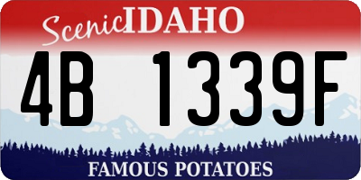 ID license plate 4B1339F
