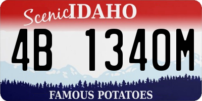 ID license plate 4B1340M