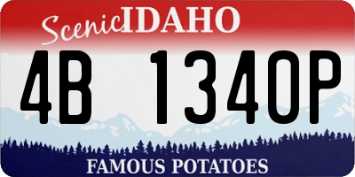 ID license plate 4B1340P