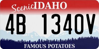 ID license plate 4B1340V