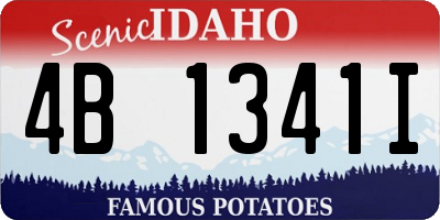 ID license plate 4B1341I