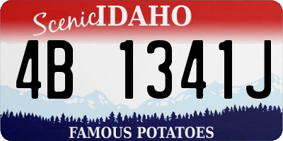 ID license plate 4B1341J