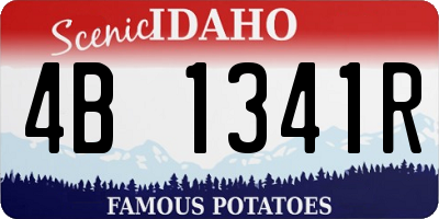 ID license plate 4B1341R