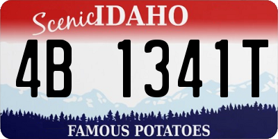 ID license plate 4B1341T