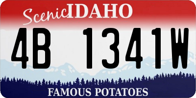 ID license plate 4B1341W