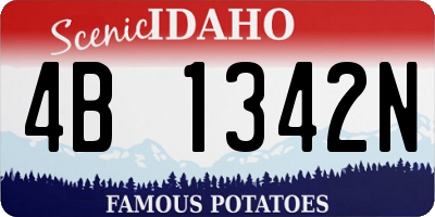 ID license plate 4B1342N