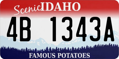 ID license plate 4B1343A