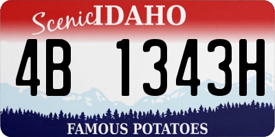 ID license plate 4B1343H