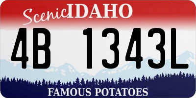 ID license plate 4B1343L