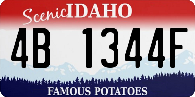 ID license plate 4B1344F
