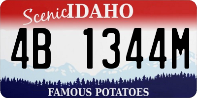 ID license plate 4B1344M