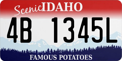 ID license plate 4B1345L