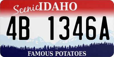 ID license plate 4B1346A