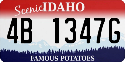ID license plate 4B1347G