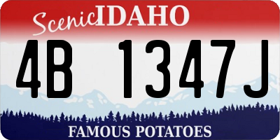 ID license plate 4B1347J