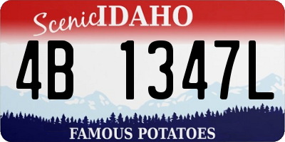 ID license plate 4B1347L