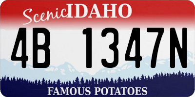 ID license plate 4B1347N