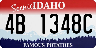 ID license plate 4B1348C