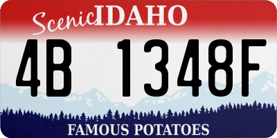 ID license plate 4B1348F