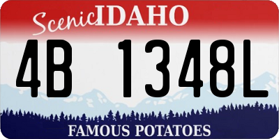ID license plate 4B1348L