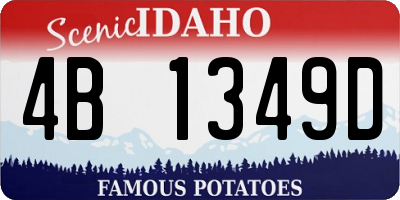ID license plate 4B1349D