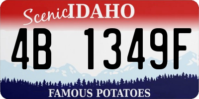 ID license plate 4B1349F