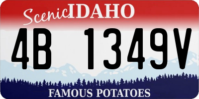 ID license plate 4B1349V