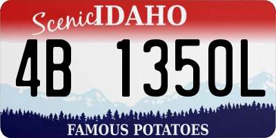 ID license plate 4B1350L