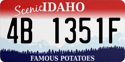 ID license plate 4B1351F