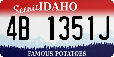 ID license plate 4B1351J