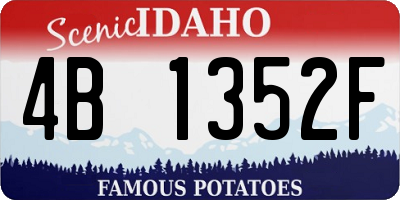 ID license plate 4B1352F