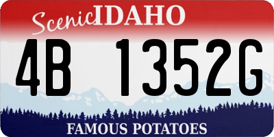 ID license plate 4B1352G