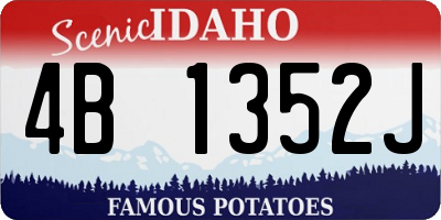 ID license plate 4B1352J